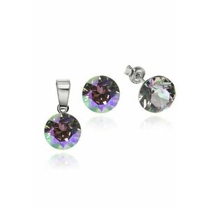 Set Argint 925 placat cu rodiu cu cristale Swarovski® 8mm imagine