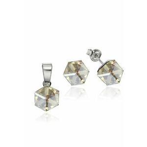 Set Argint 925 placat cu rodiu cu cristale Swarovski® Cubic 6mm - Surub imagine