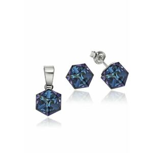 Set Argint 925 placat cu rodiu cu cristale Swarovski® Cubic 6mm - Surub imagine