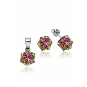 Set Argint 925 placat cu rodiu cu cristale Swarovski® Cubic 6mm - Surub imagine