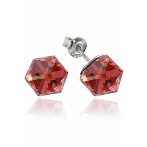Cercei Argint 925 placat cu rodiu cu cristale Swarovski® Cubic 6mm - Surub imagine
