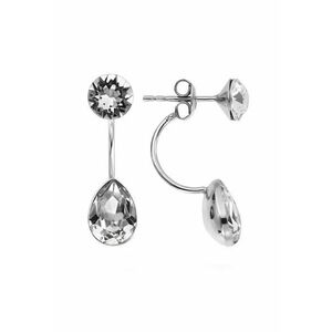Cercei Argint 925 placat cu rodiu cu cristale Swarovski® Xirius Fancy Pear 6-10mm imagine