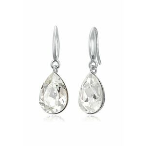 Cercei Argint 925 placat cu rodiu cu cristale Swarovski® Fancy Pear 14mm Hook imagine