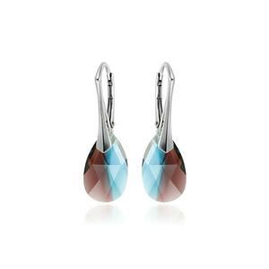 Cercei Argint 925 placat cu rodiu cu cristale Swarovski® Pear 16 mm imagine