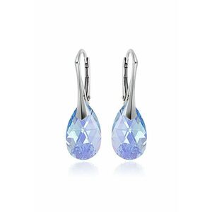 Cercei Argint 925 placat cu rodiu cu cristale Swarovski® Pear 16 mm imagine