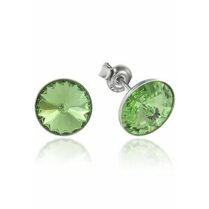 Cercei Argint 925 placat cu rodiu cu cristale Swarovski® Rivoli 8mm imagine