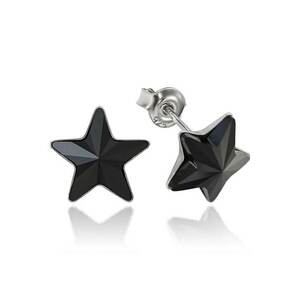 Cercei Argint 925 placat cu rodiu cu cristale Swarovski® Star - 10mm - Surub imagine