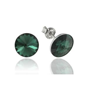 Cercei Argint 925 placat cu rodiu cu cristale Swarovski® Rivoli 8mm imagine