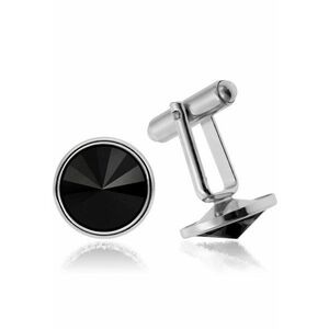 Butoni Argint 925 placat cu rodiu cu cristale Swarovski® Rivoli 12mm imagine