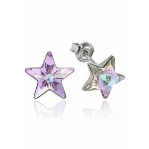 Cercei Argint 925 placat cu rodiu cu cristale Swarovski® Star - 10mm - Surub imagine