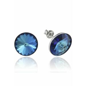Cercei Argint 925 placat cu rodiu cu cristale Swarovski® Rivoli 12mm imagine
