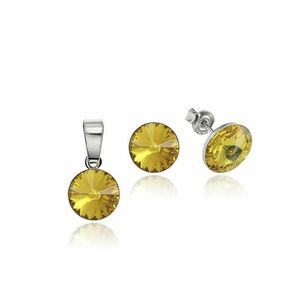 Set Argint 925 placat cu rodiu cu cristale Swarovski® Rivoli 8mm imagine