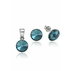 Set Argint 925 placat cu rodiu cu cristale Swarovski® Rivoli 8mm imagine
