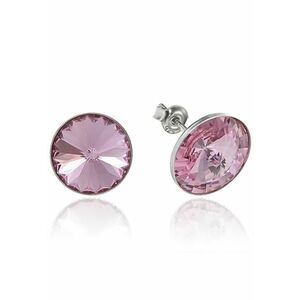 Cercei Argint 925 placat cu rodiu cu cristale Swarovski® Rivoli 12mm imagine