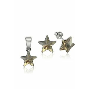 Set Argint 925 placat cu rodiu cu cristale Swarovski® Star - 10mm - Surub imagine