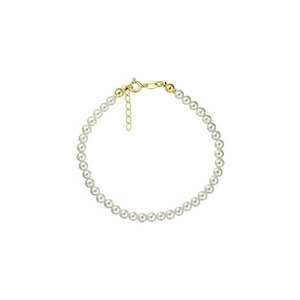 Bratara Pentru Picior/Glezna din Argint 925 cu perle naturale albe 4mmdsazx imagine