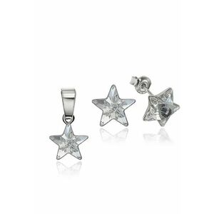 Set Argint 925 placat cu rodiu cu cristale Swarovski® Star - 10mm - Surub imagine