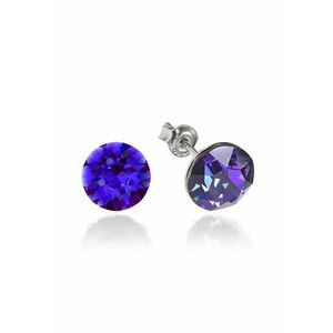 Cercei Argint 925 placat cu rodiu cu cristale Swarovski® Xirius 8mm imagine