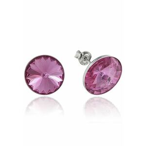 Cercei Argint 925 placat cu rodiu cu cristale Swarovski® Rivoli 12mm imagine