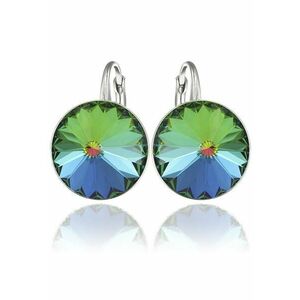 Cercei Argint 925 placat cu rodiu cu cristale Swarovski® Rivoli 14mm imagine