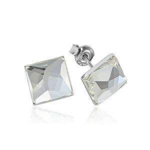 Cercei Argint 925 placat cu rodiu cu cristale Swarovski® Square 10mm - Surub imagine