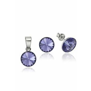 Set Argint 925 placat cu rodiu cu cristale Swarovski® Rivoli 8mm imagine
