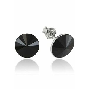 Cercei Argint 925 placat cu rodiu cu cristale Swarovski® Rivoli 8mm imagine