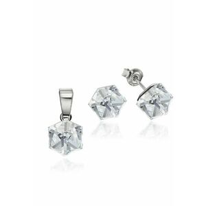 Set Argint 925 placat cu rodiu cu cristale Swarovski® Cubic 6mm - Surub imagine