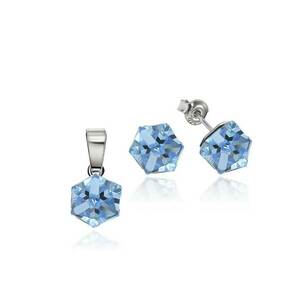 Set Argint 925 placat cu rodiu cu cristale Swarovski® Cubic 6mm - Surub imagine