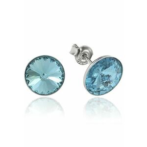 Cercei Argint 925 placat cu rodiu cu cristale Swarovski® Rivoli 8mm imagine