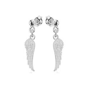 Cercei Argint 925 placat cu rodiu Wing Surub imagine