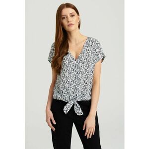 Bluza cu decolteu in V si nod frontal imagine