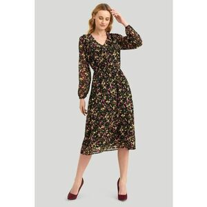 Rochie cu decolteu in V si imprimeu imagine