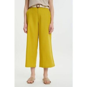 Pantaloni capri din amestec de in imagine