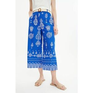 Pantaloni capri din amestec de in imagine