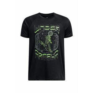 Tricou cu decolteu la baza gatului si imprimeu grafic imagine