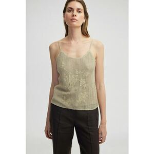 Top tricotat cu decolteu rotund imagine