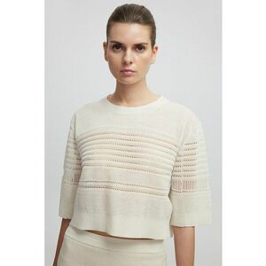 Pulover lejer cu detalii perforate imagine