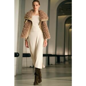 Fusta cambrata lunga cu slit imagine