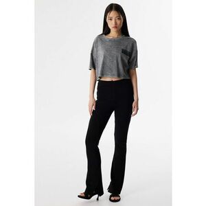 Pantaloni evazati din amestec de bumbac imagine