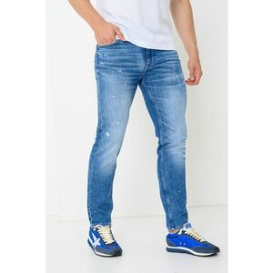 Blugi slim fit cu detalii cu aspect deteriorat imagine