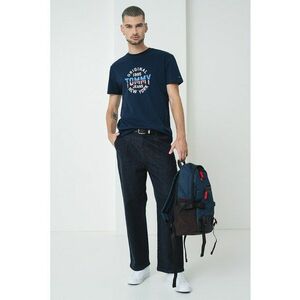 Tricou de bumbac cu decolteu la baza gatului imagine