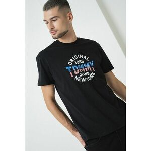 Tricou de bumbac cu decolteu la baza gatului imagine