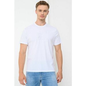 Tricou din bumbac cu logo in relief imagine