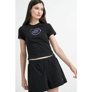 Tricou crop cu detaliu logo imagine