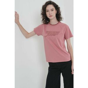 Tricou din amestec de bumbac cu broderie logo imagine