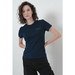 Tricou slim fit cu decolteu la baza gatului imagine