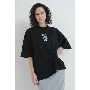 Tricou supradimensionat cu imprimeu logo imagine