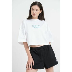 Tricou crop din bumbac cu logo imagine