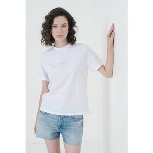 Tricou din bumbac cu imprimeu logo imagine